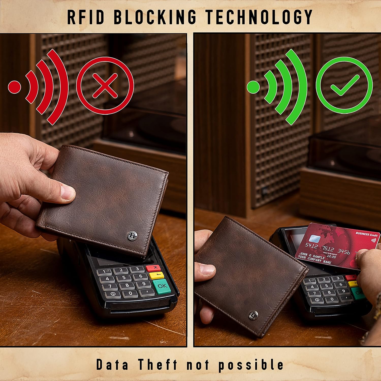 TRUSADOR Savona Classic Men's Wallets Leather Bifold with RFID Wallet for Men Gift Box, Brown, Classic - Image 6