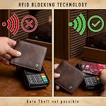 TRUSADOR Savona Portefeuilles pour hommes classiques en cuir bifold avec RFID Portefeuille pour hommes boîte cadeau, brun, classique