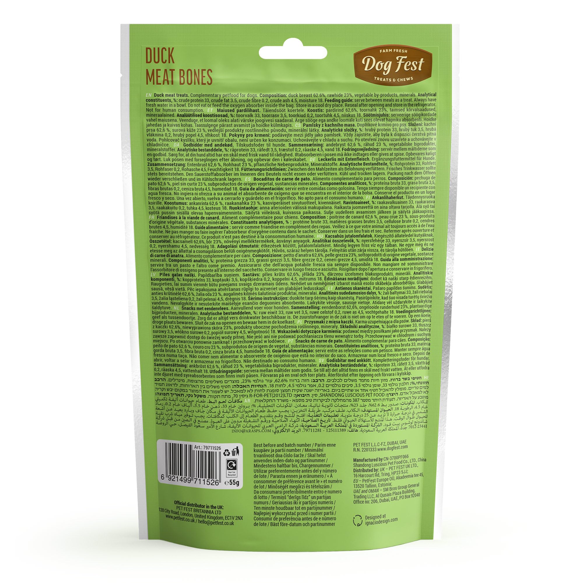 Dog Fest Premium Duck Meat Bones, Natural Dog Chews for Small Dogs, Long Lasting Dental Treats for Teeth Cleaning & Oral Care - Image 3