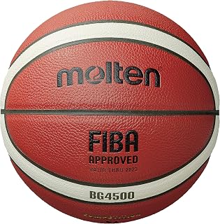 Molten BG4500 FIBA Approved Composite Basketball - Size 7 Indoor Game Ball with Superior Grip & Control