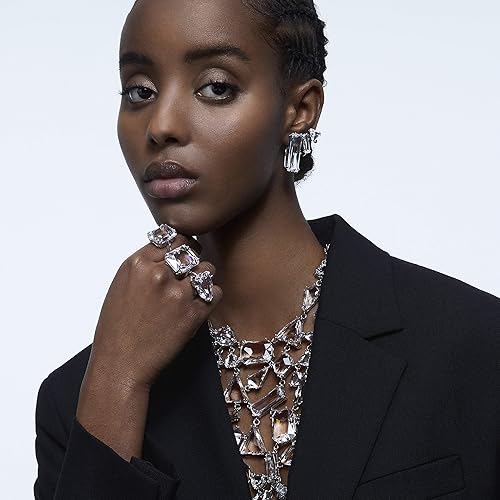 Miniatura 5 de SWAROVSKI Colección de joyería de anillos Mesmera, acabado de rodio, cristales transparentes