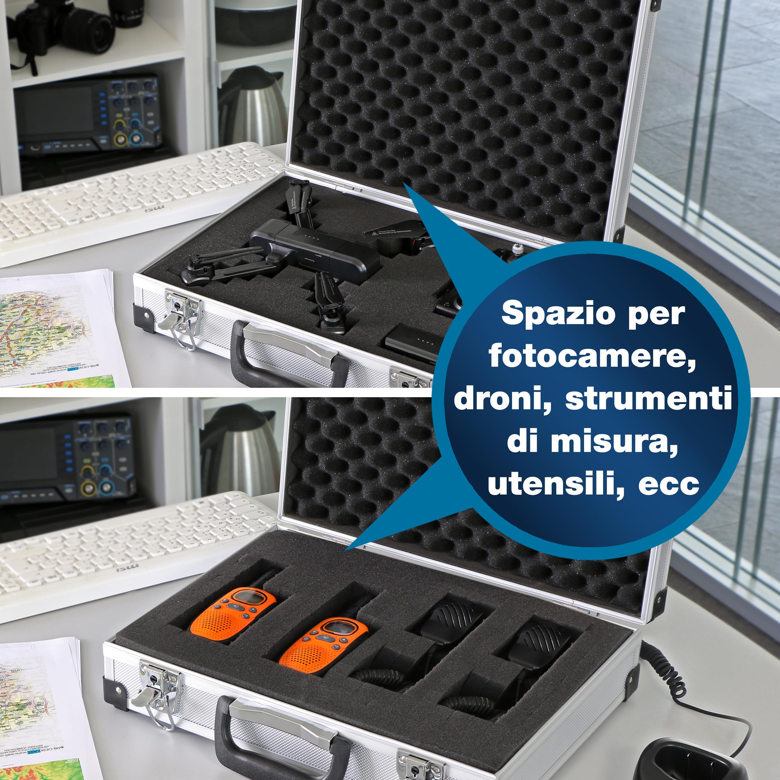 PeakTech Valigetta universale in alluminio, misura XXL