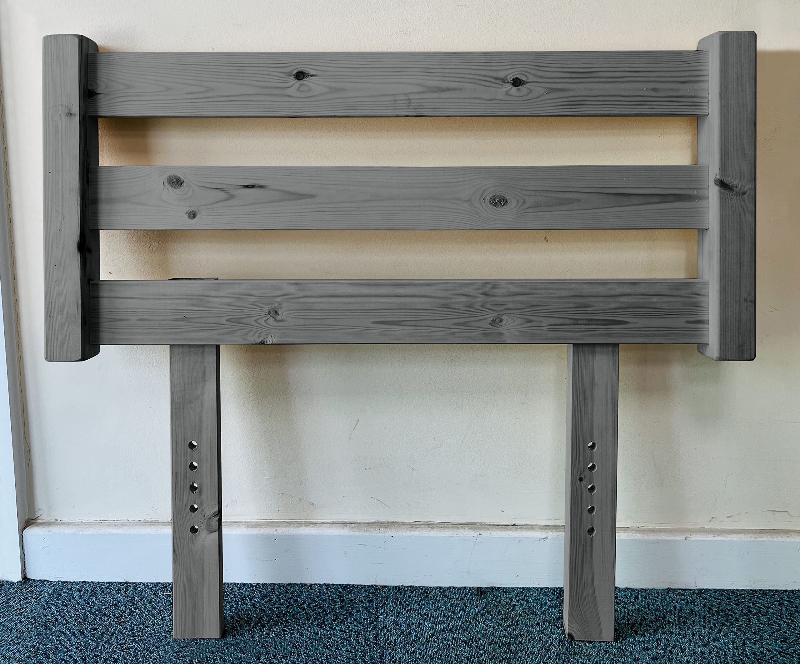 STRICTLY BEDS&BUNKS Solid Pine Headboard (Grey, 3ft Single)