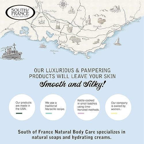 Miniatura 7 de South Of France Natural Body Care - Jabón en barra grande de 6 onzas molido, triple molido (paquete variado 1, 8 barras)