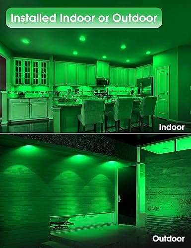 Miniatura 6 de Paquete de 2 bombillas verdes PAR38 de 15 W (equivalente a 100 W) E26 LED de inundación para exteriores, no regulables, bombillas de colores para