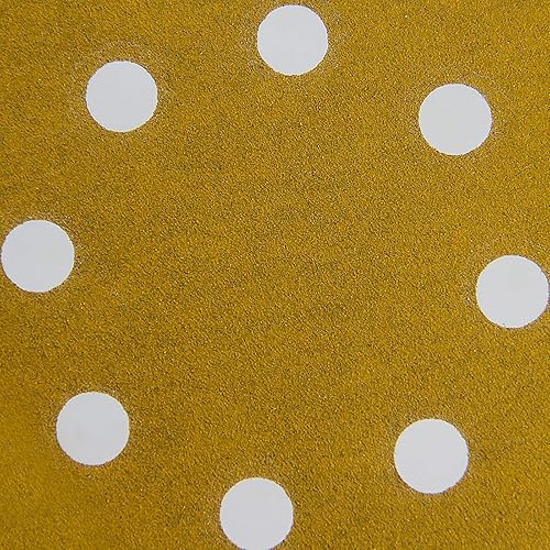 Miniatura 22 de Cierre de velcro Mestool 58-AP Gold de 5 pulgadas, con 8 agujeros, 60 granos, sin polvo, paquete de 100