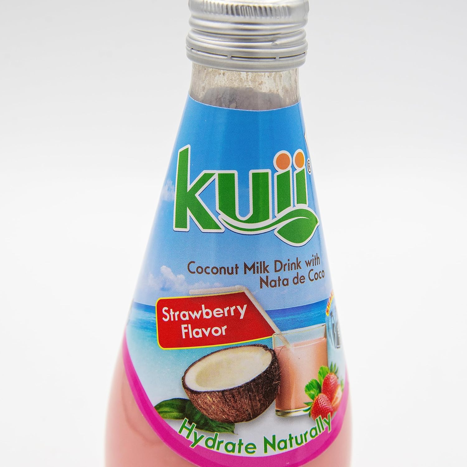 SAMPLER Coconut Milk Drink With Nata de Coco Bundle - KUII Coconut Milk Drink with Nata de Coco Strawberry / Fresa (1) - Original (1) - Mango (1) - KUII Coconut Drinks - KUII Coconut Milk (Pack of 3 Coconut Milk Drins, 1 Coconut, 1 Strawberry, 1 Mango)