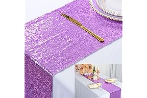 12 x 72 inch Shimmer Lilac Table Runner