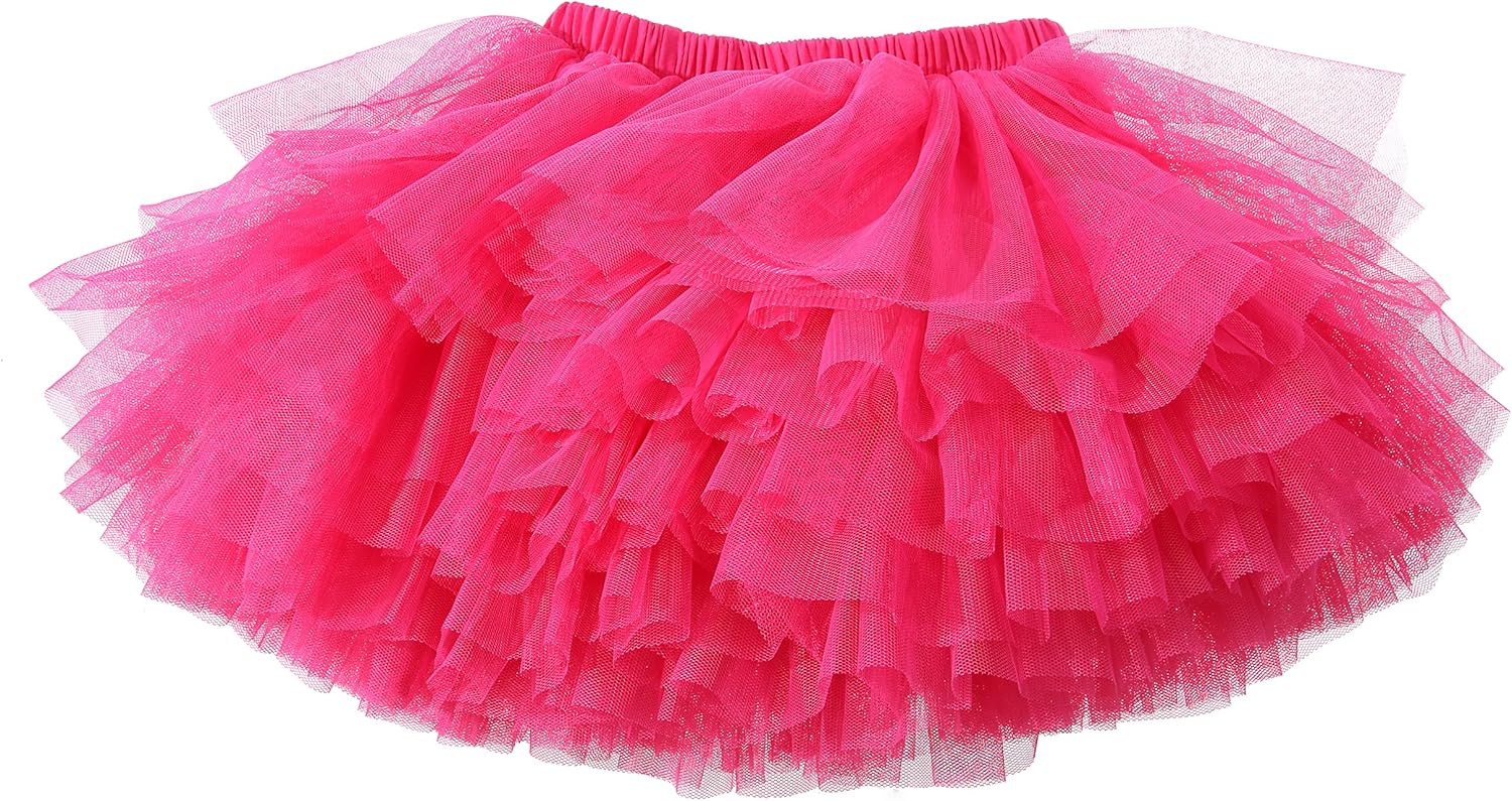 Baby Girls' Tutu Skirt Toddler 6 Layered Tulle Tutus 1-8T - Image 3