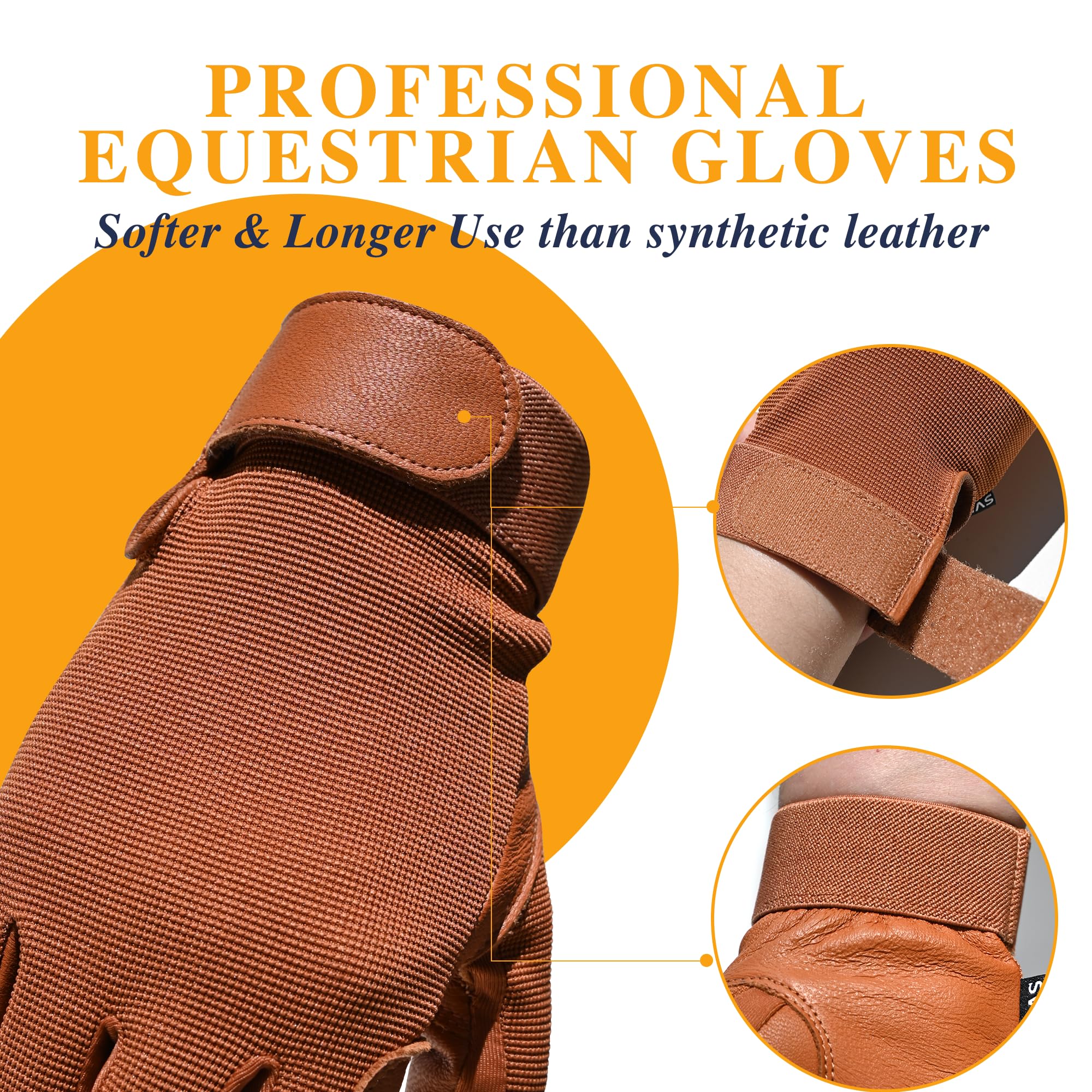 Guantes de equitación 100% de cuero aislados para mujer, guantes de equitación resistentes al viento para mujer, guantes de equitación transpirables para niñas, al aire libre, ciclismo