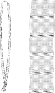 Mandala Crafts 100 Silver Hand Tied Christmas Ornament Hangers Ribbon - Christmas Ornament Ribbon for Ornaments - Christmas Tree Decoration Ornament Loops