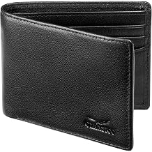 Claasico Wallet for Men s - Genuine Leather Slim Bifold RFID Wallet - Gift for Men Packed in Stylish Gift Box, Black-Tumbled Leather, S | Premium Top Grain Leather   9 Total Card Slots   2 Bill Compartments   Signature Gift Box