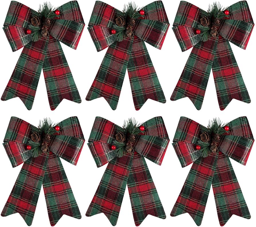 Christmas bows for wreaths Clearance