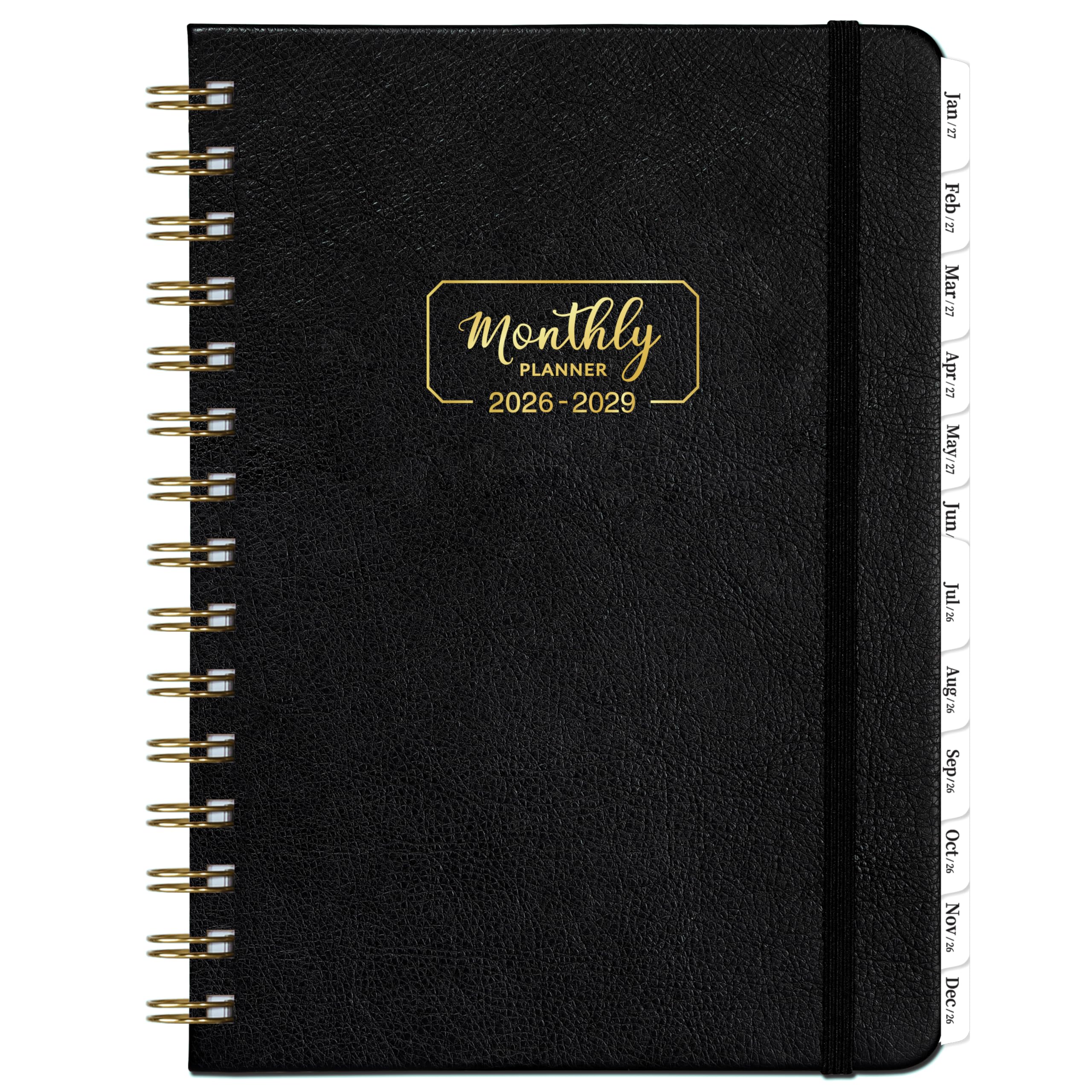 Monatsplaner 2026–2029 – 3-Jahres-Monatsplaner 2026–2029, 16,3 x 21,6 cm | Jul. 2026 - Jun. Kalender 2029, 36-Monatskalender mit Hardcover, Innentasche
