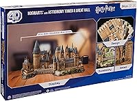 Vista 7 de 4D Build, Harry Potter Deluxe Hogwarts Castle Kit de modelo 3D con torre y gran salón, coleccionables de Harry Potter y decoración de escritorio