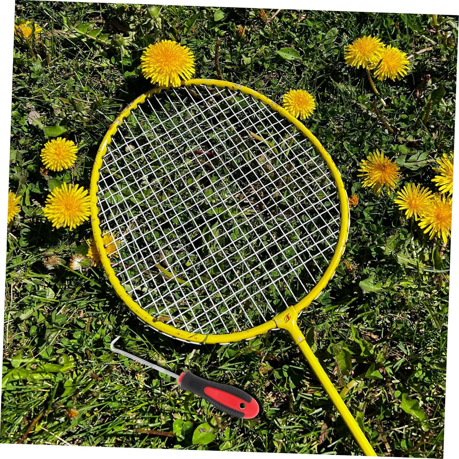 Mikinona Badminton Tennis Racket Stringing Hook Threading Tool with Plastic Handle for Professional Sports Equipment Maintenance and Stringing Machine Accessory