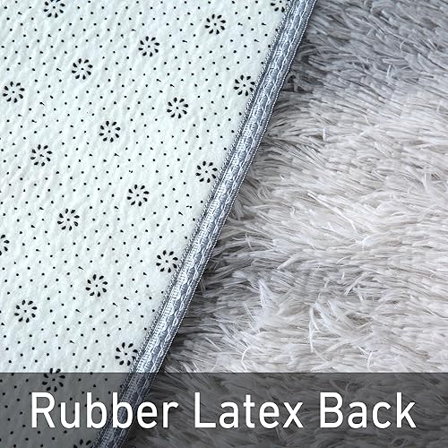 Miniatura 5 de Alfombra de área beige de teñido anudado de 6 x 9 pies, alfombra beige ultrasuave para sala de estar de 6 x 9 pulgadas, alfombra lanuda y esponjosa