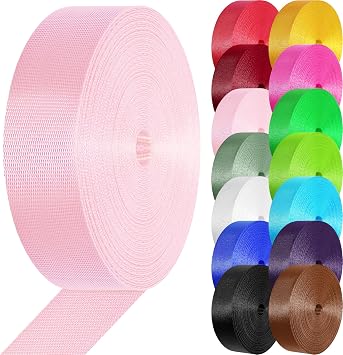 Nylon Webbing 1 inch 1.5 inch Nylon Strap Webbing Straps, 3.3 10 25 50 Yards Webbing Strapping for Bags/Lawn Chair/Climbing Outdoors Crafting DIY Gear Repair