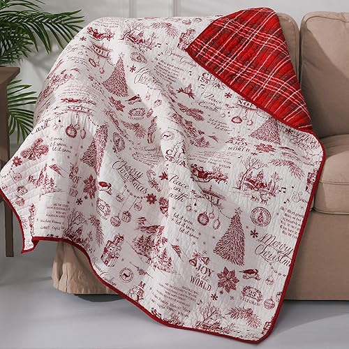 Miniatura 6 de Levtex Home - Juego de edredón Yuletide - Edredón individual de 68 x 88 pulgadas + una funda de almohada estándar de 20 x 26 pulgadas - Guión