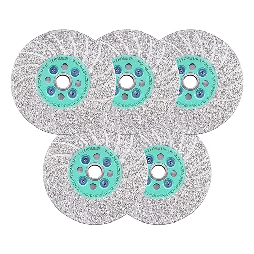 Miniatura 13 de Hoja de diamante de corte de pulido - Muela abrasiva de diamante 4-1/2"/115mm, muela de granito para dar forma a gres porcelánico, azulejos,