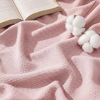 Bedsure GentleSoft 100% Cotton Large Throw Blanket for Couch 50x70 inche...