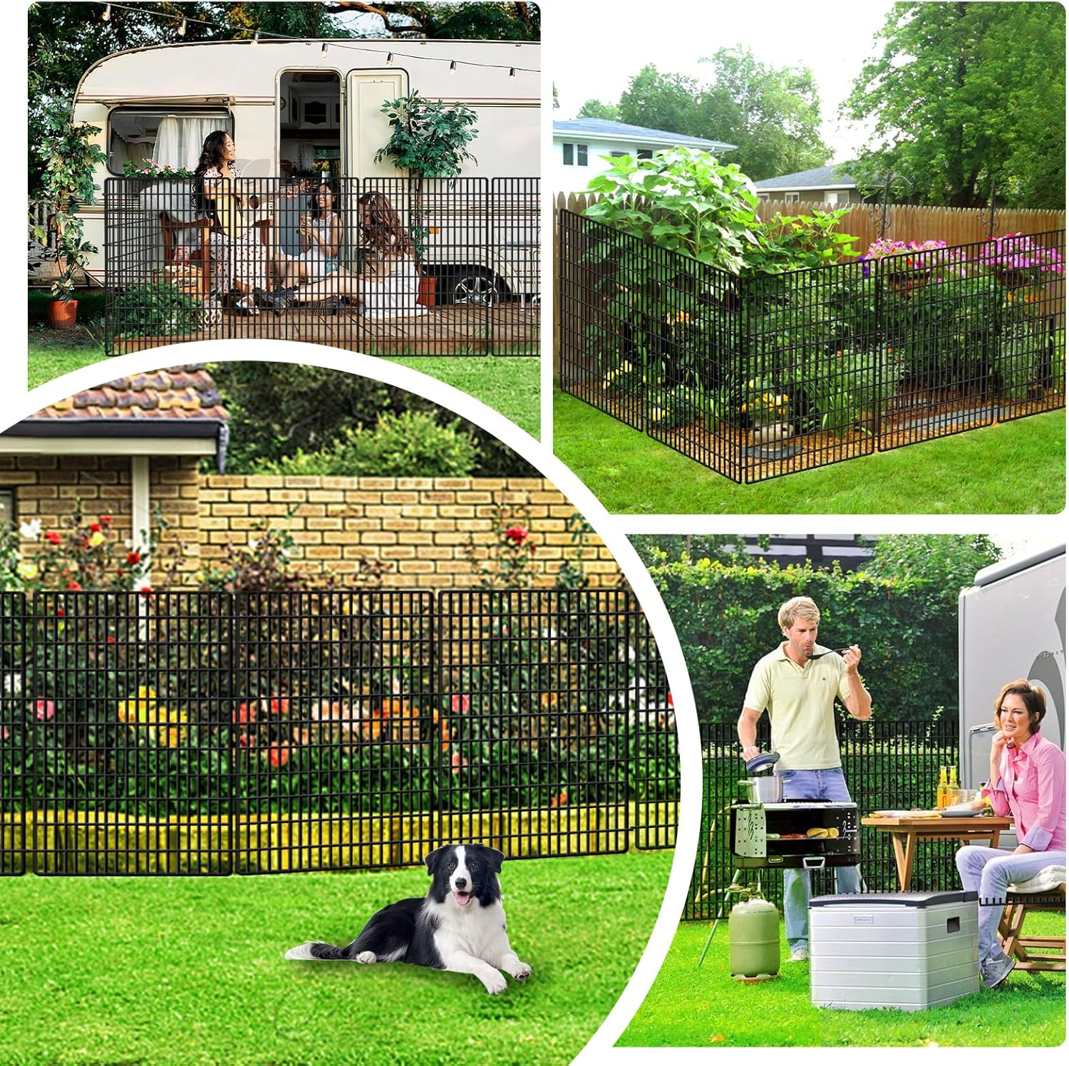 14 Panels Decorative Garden Fence Animal Barrier, Dog Fence Outdoor for Yard, 36 in(H) X 35.36 ft(W) No Dig Garden Fencing Outdoor, Dogs Rabbits Blocker Metal Wire Decorac Fences for Yard, Patio
