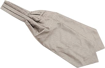 Kihatwin Mens Solid Color Silk Cravat Ties Jacquard Woven Casual Handmade Wedding Ascot