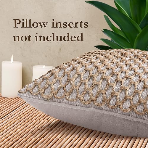 Miniatura 2 de Boho Living Jada - 2 fundas de almohada decorativas, relleno de almohada no incluido, diseño tejido de primera calidad, decoración de sala de estar,