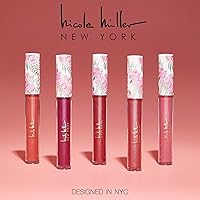 Vista 3 de Colección de Brillo Labial Nicole Miller Brillos Relucientes para Mujeres y Niñas Conjunto de Color de Larga Duración con Colores Ricos y Variados