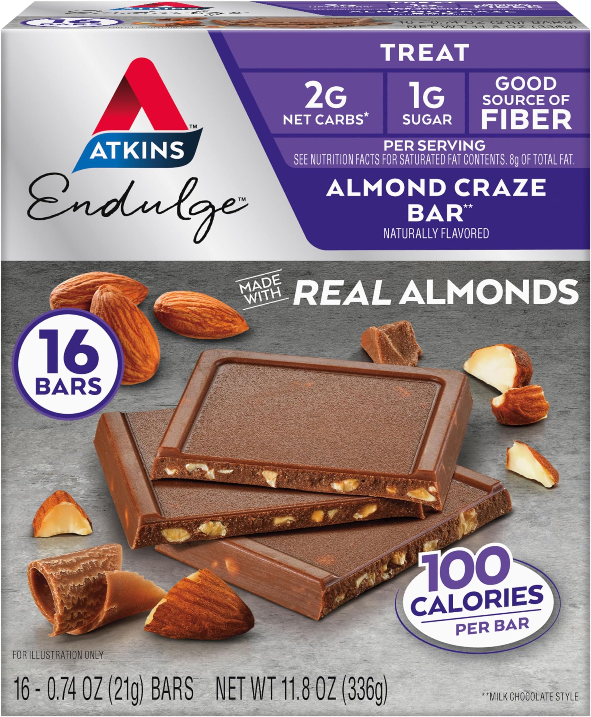 Atkins Endulge Treat Variety Pack, Nutty Fudge Brownie Bar & Peanut Caramel Cluster