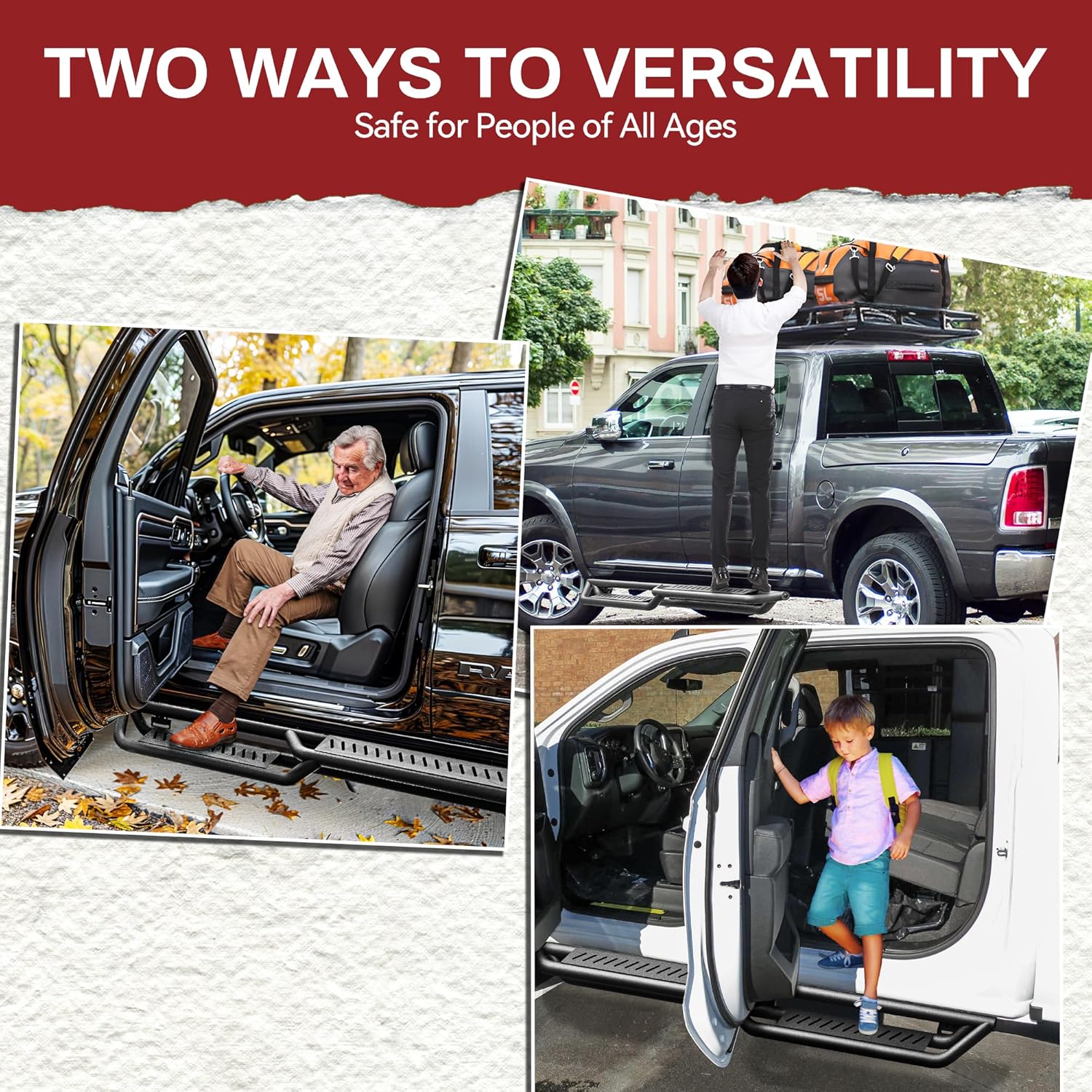 YITAMOTOR Running Boards Compatible with 2022-2026 Toyota Tundra Crewmax cab 4 Full Size Doors, Side Step Rails Coated Black Carbon Steel Nerf Bars