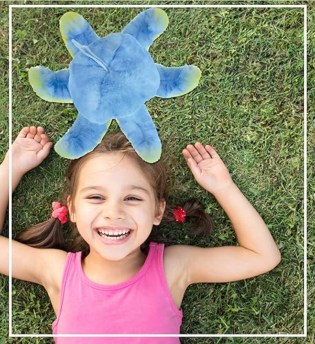 Miniatura 5 de DolliBu - Peluche de pulpo de peluche, decoración de pulpo azul suave y abrazable, adorable juguete de peluche para jugar, lindo regalo de vida