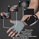 ArrowMax Gym Gloves for Men Workout with Wrist Support | Fingerless Hand Gloves for Gym, Weightlifting, Cross Training, Sports | Gym Gloves for Women & Men with Grip & Comfort | Armour-X gallery image