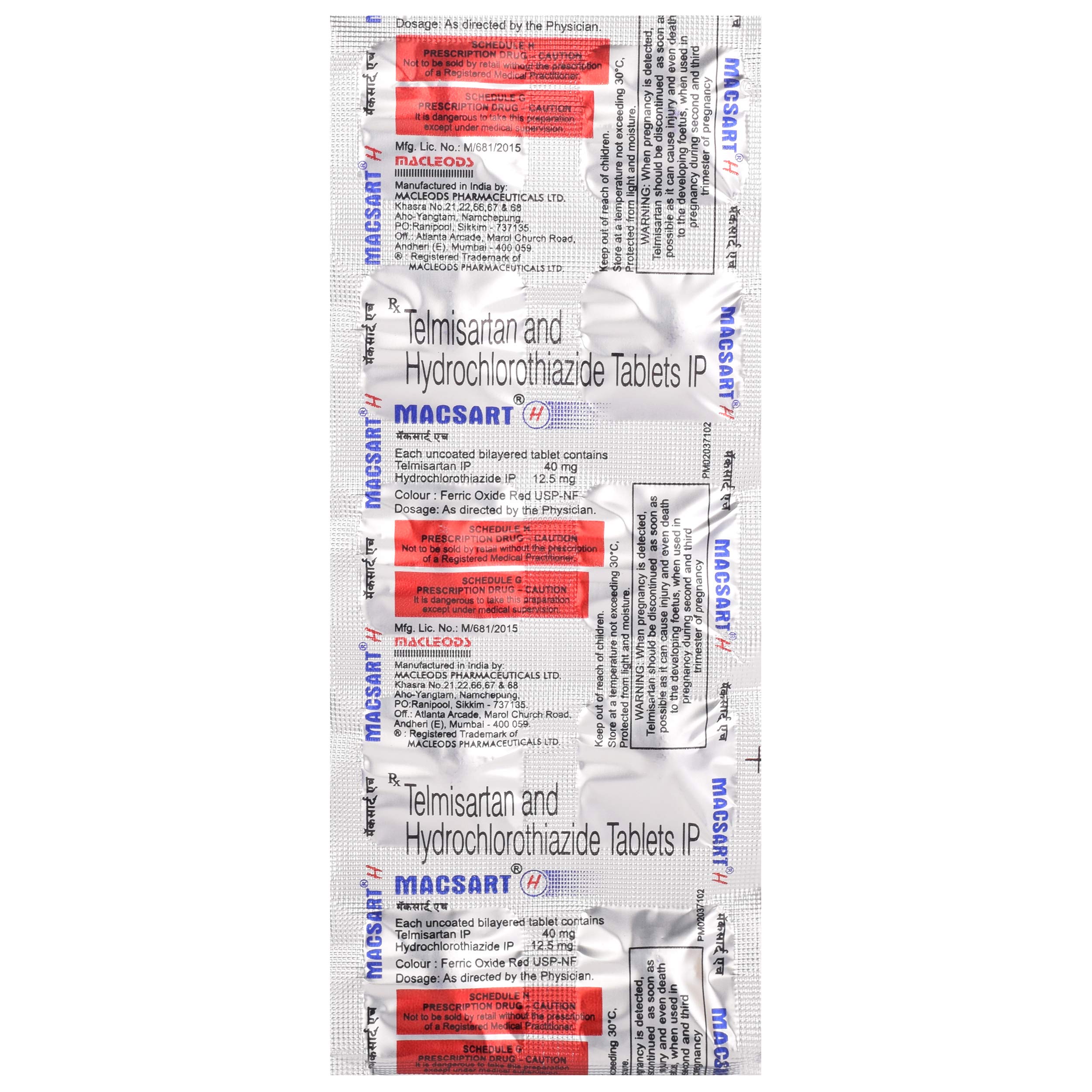 Macsart H - Strip of 10 Tablets
