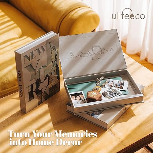 Miniatura 3 de Libros decorativos para decoración del hogar, juego de 3 libros de decoración (LondresParísNueva York), decoración de mesa auxiliar, libros falsos