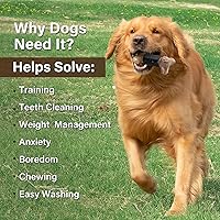 Vista 2 de Juguetes duraderos para perros grandes, juguetes masticables agresivos para perros grandes, juguete masticable para perros de raza mediana y grande