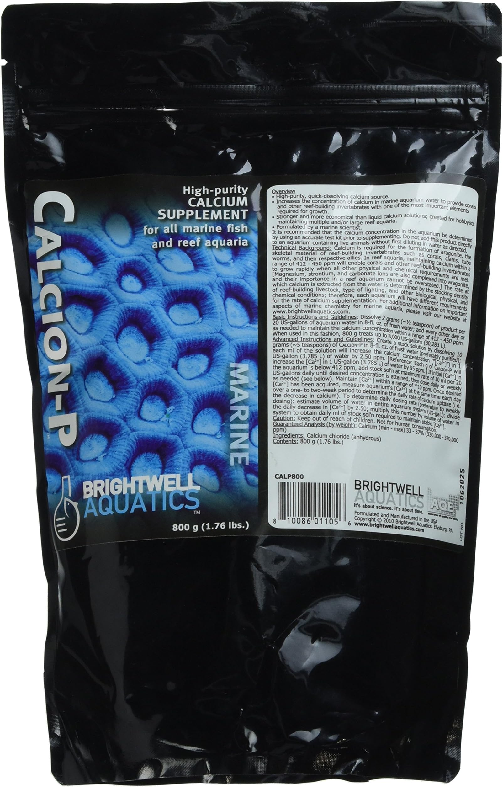 ABACALP800 Calcion Dry Salt Water Conditioners for Aquarium, 1.7-Pound, 800-g (162023)