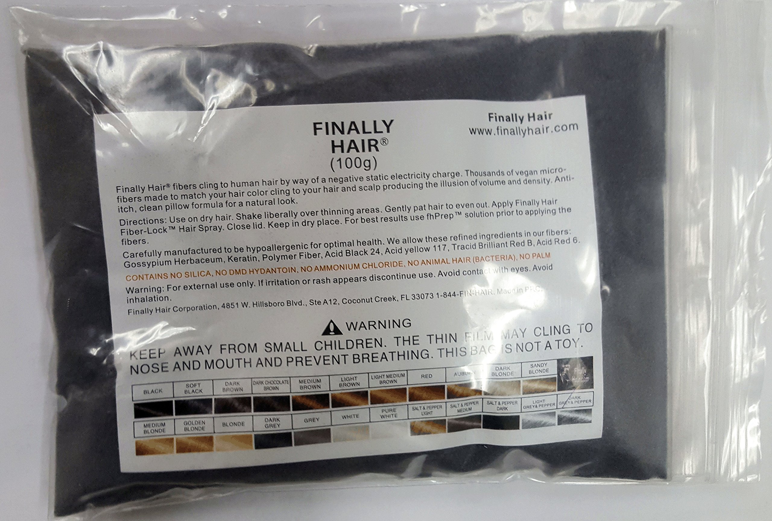 Hair Building Fibers 100 Grams Refill Your Existing Bottle. Highest Grade Fiber By Finally Hair (Grey & Pepper Dark (dark grey with highlights))