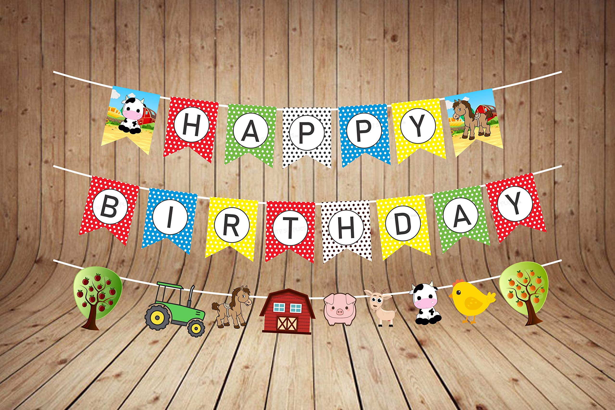 Buy Party Supplies India Made in India Farm Theme Happy Birthday