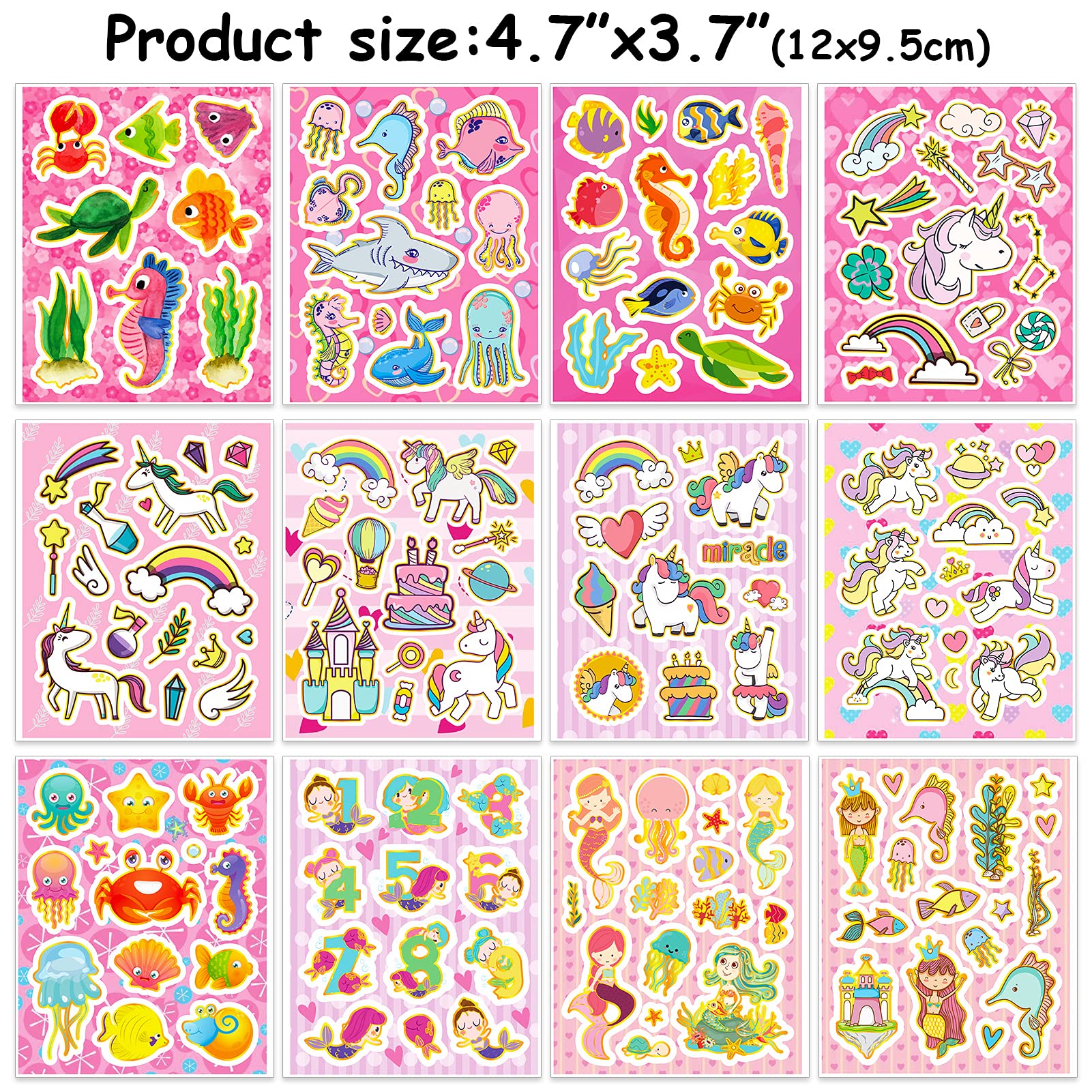 3D Aufkleber-Set Für Kinder – 10 Bögen Mit Tieren, Dinos, Prinzessinnen & Mehr