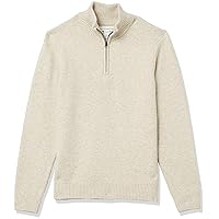 Amazon Essentials Maglione Morbido a Maniche Lunghe con Cerniera sul Collo Uomo