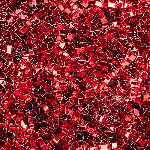 Papel de regalo triturado Sukh de Navidad - Papel de corte arrugado para relleno de confeti como relleno de papel para cestas de relleno para