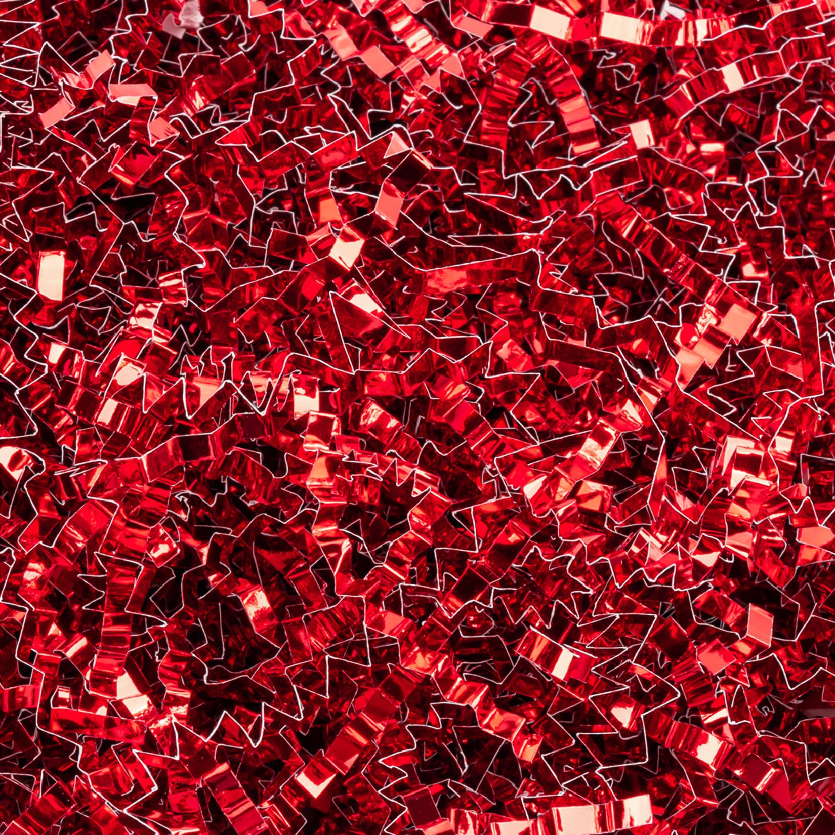 Sukh GlitterRed Crinkle Paper Filler - Shredded Paper, Gift Basket Box Wrap