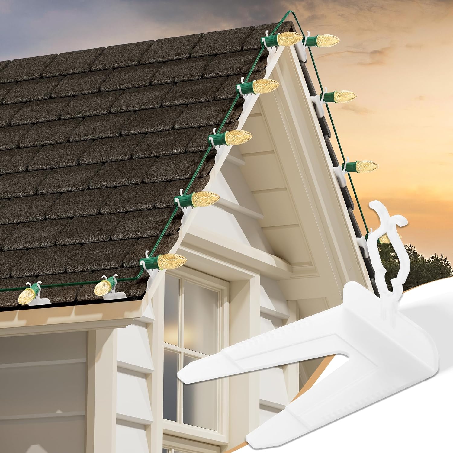 Christmas Light Clips for Outside, 100 Pack C7 C9 Outdoor Light Clips