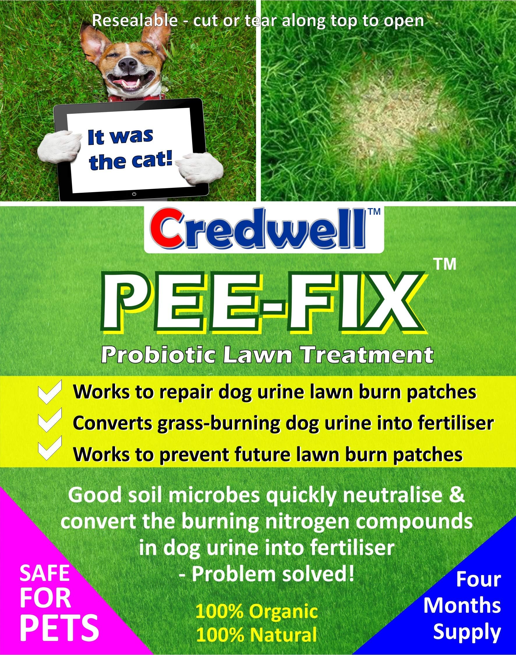 dog urine neutraliser grass lawn patch repair treatment