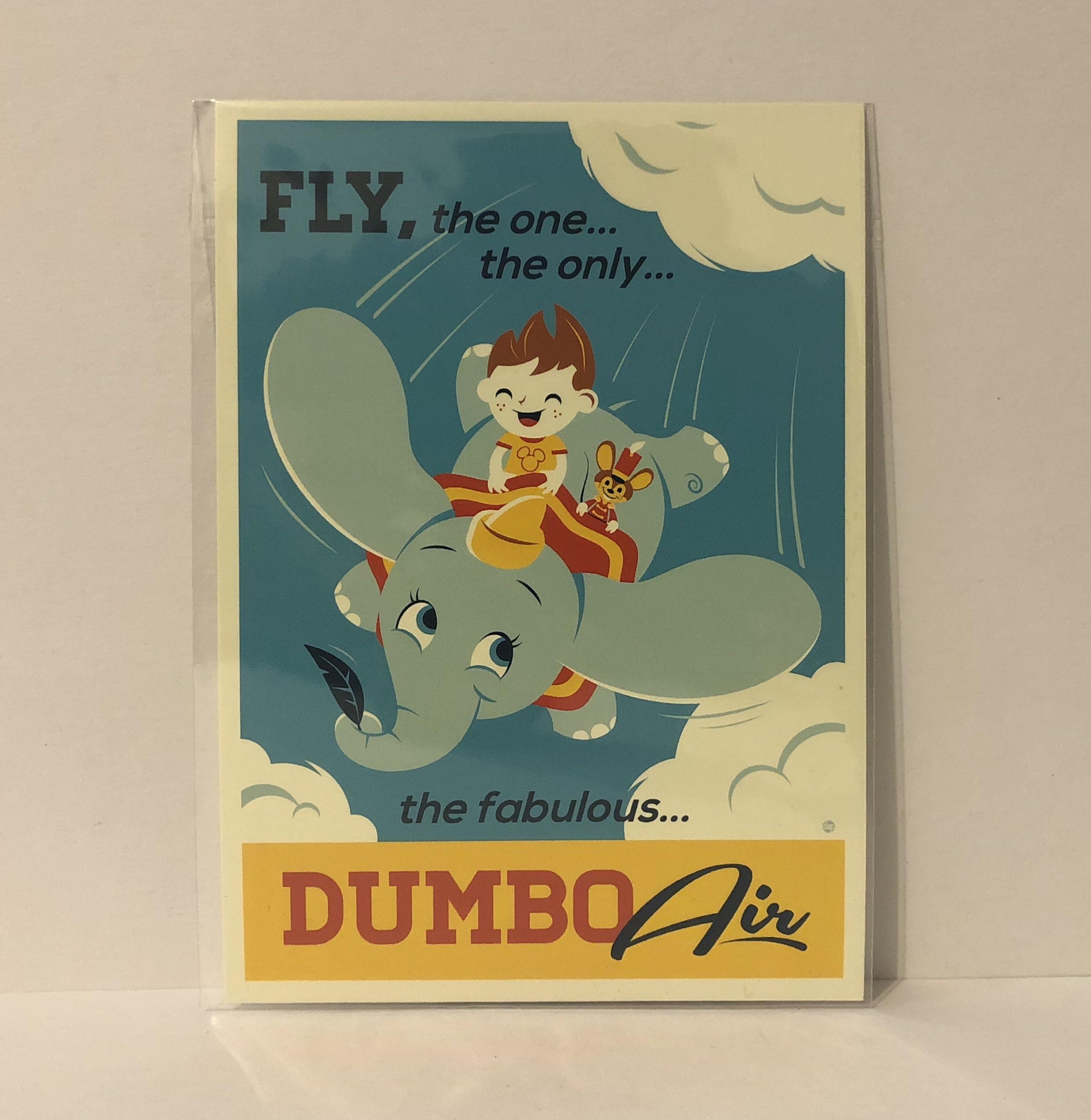Disney Wonderground Gallery Fly Dumbo Air Postcard by Dave Perillo