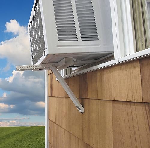 Miniatura 2 de Frost King ACBNT1 No Tools T-Frame Soporte de aire acondicionado, color blanco