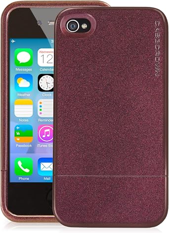 CC-IP4-DUAL-PRBR Chameleon Glider Apple iPhone 4 and 4S Case with Screen Protector - 1 Pack - Retail Packaging - Purple/Brown