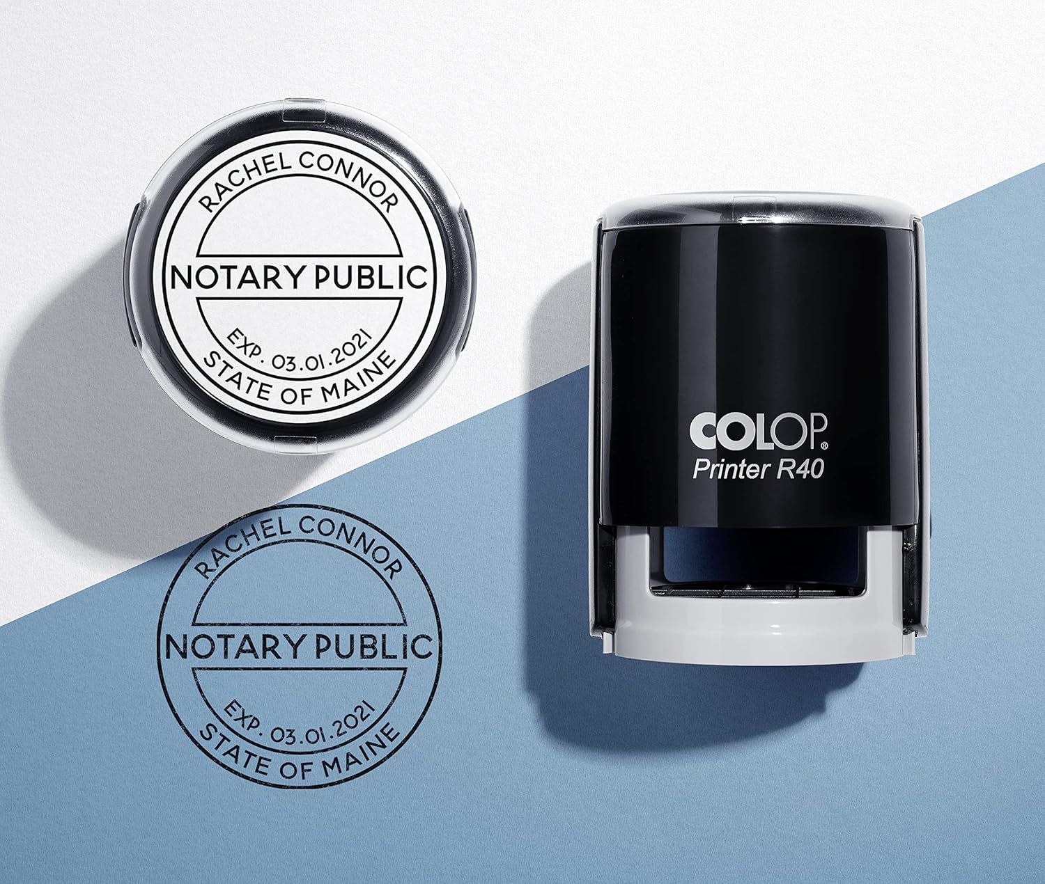 Stamp by Me Round Notary Stamp for All 50 States Self