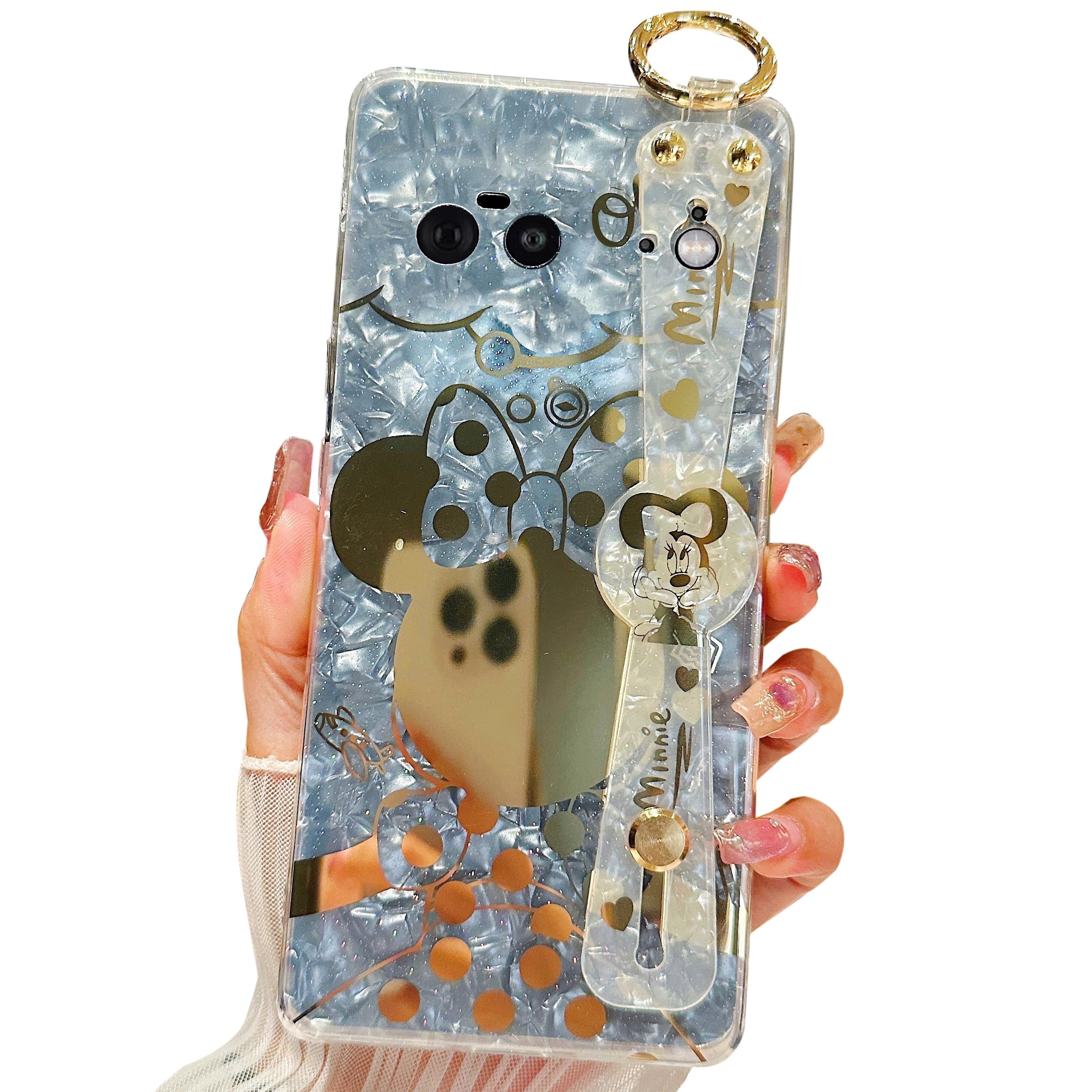 PHOQOYO Case with Wrist Band Kickstand | Ultra Slim IMD Animal Pattern Shockproof Cover | Cute Cartoon Characters Design for Google Pixel 6